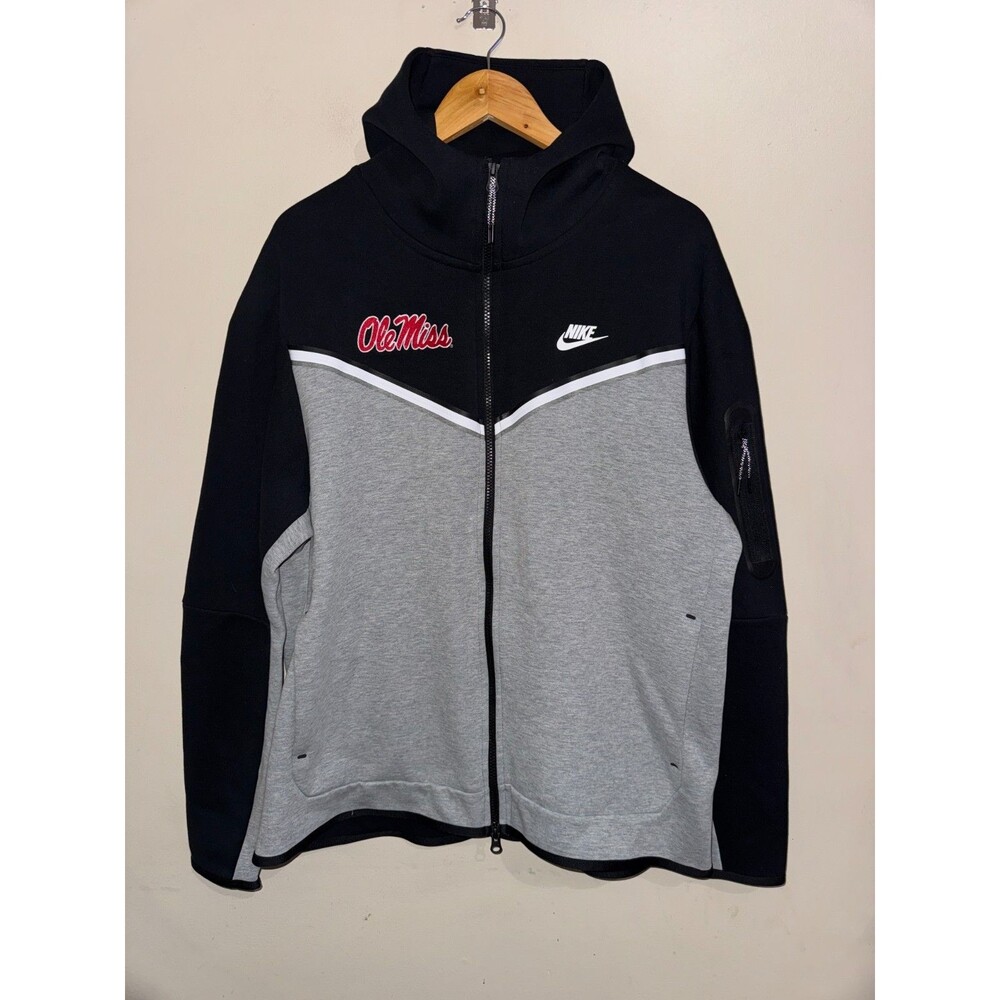 Nike Ole Miss Rebels Football Team Issue PE Tech Fleece Hoodie Men XL NCAA RARE